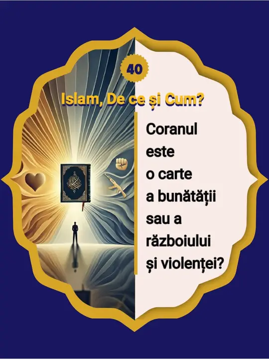 40- Este Coranul o carte a bunătății sau a războiului și violenței? Una dintre cele mai…